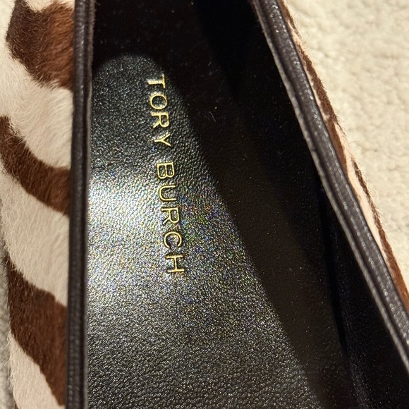 NEW Tory Burch Toe- Cap Zebra Coco Ballet Flats 7M - Picture 5 of 8
